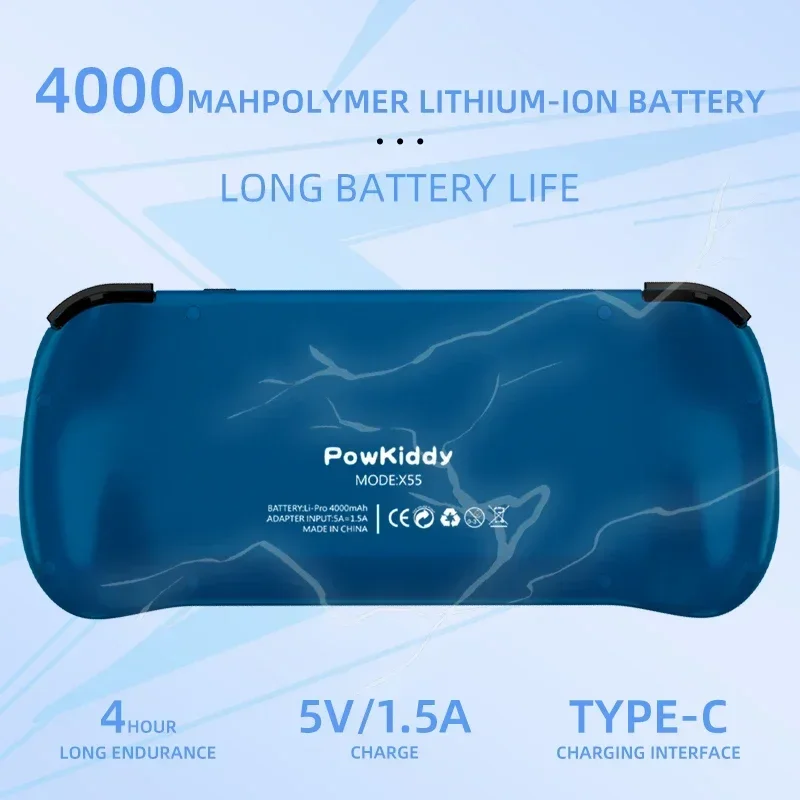 80000Games 512G POWKIDDY X55 5 - đánh giá và giá Gaming Console Retro Handheld