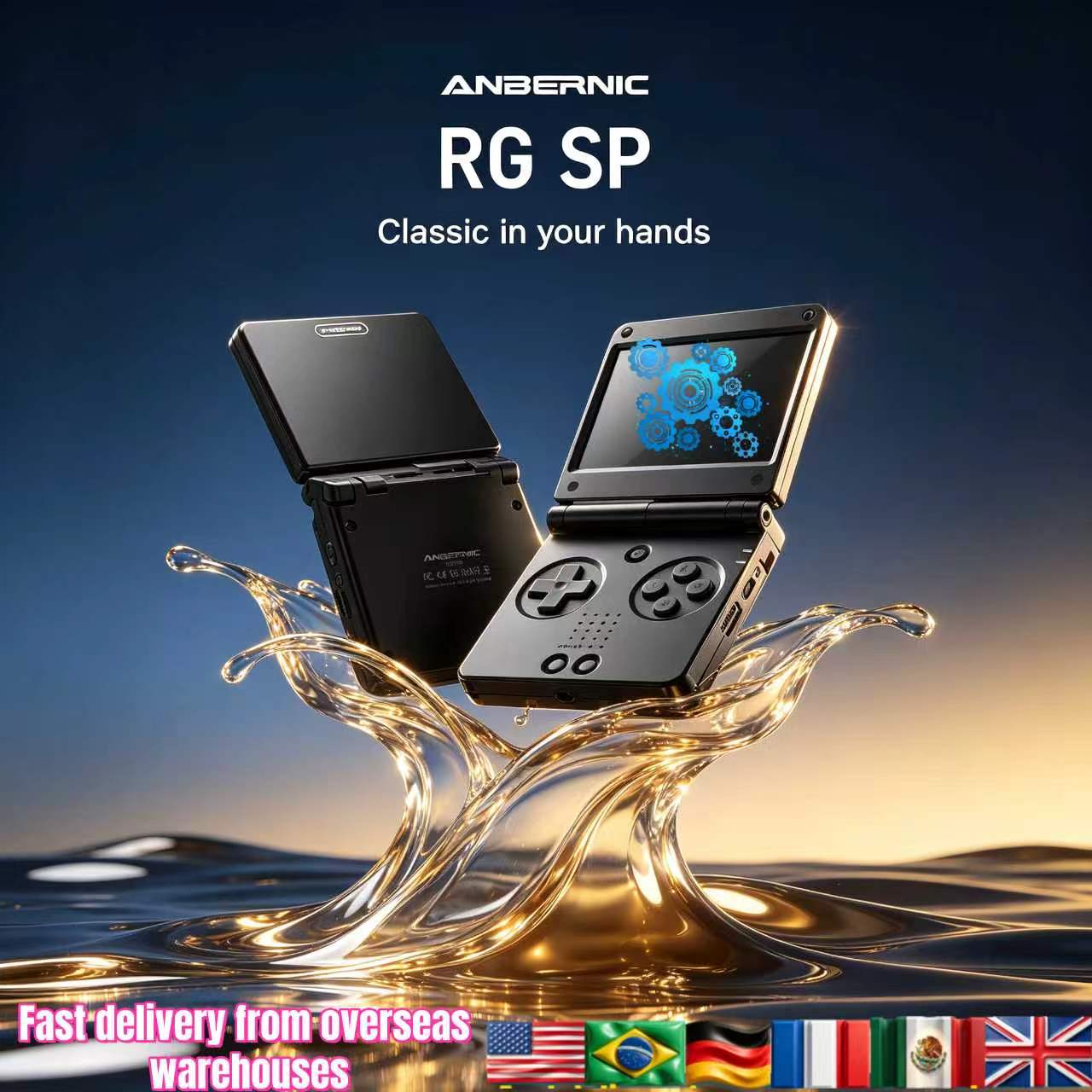 Anbernic RGSP Flip Classic Han - đánh giá và giá Gaming Console Retro Handheld